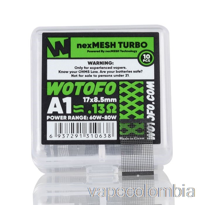 Kit Completo De Vapeo Wotofo Nexmesh Malla Bobinas De Repuesto 0.13ohm Nexmesh Turbo A1